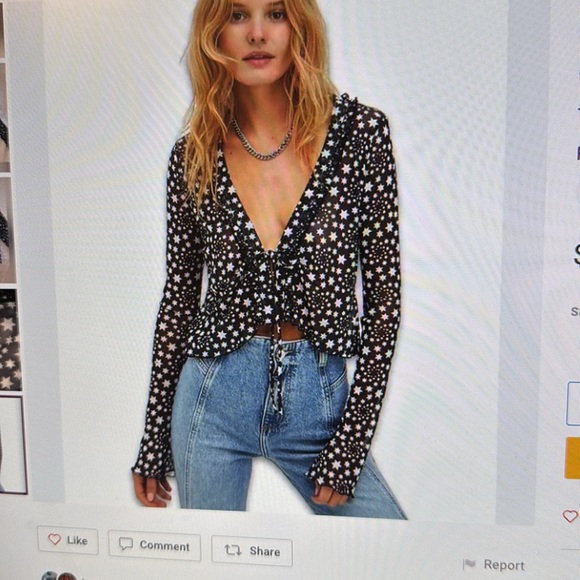 Free People Mesh Star Marne Top.size medium. Never worn. New without tags - Picture 13 of 13